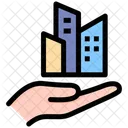 Investissement Mains Maison Icône