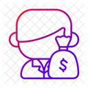 Investisseur Sac Dargent Acheteur Icône