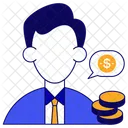 Investisseur Courtier Banquier Icône
