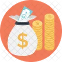 Geldanlage Dollar Sack Icon