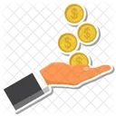 Investment Coin Hand Icon