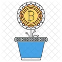 Investment Bitcoin Cryptocurrency Icon
