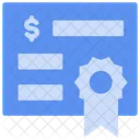 Investment Letter Certificate Icon