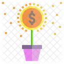 Investment Growth Flower Icon