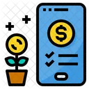 Investment Startup Smartphone Icon
