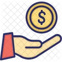 Hand Coin Money Icon