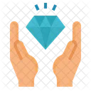Diamond Hand Economy Icon