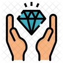 Diamond Hand Economy Icon