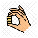 Investment Coin Hand Icon