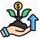 Investment Arrow Up Hand Icon