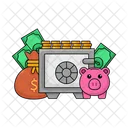 Investment Safe Box Piggy Bank Icon