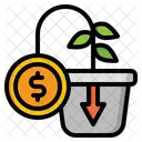 Investment Crisis Money Plant Icon