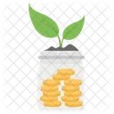 Investment Growth Dollar Plant Money Growth Icon