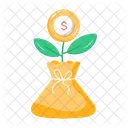 Investment Growth Money Plant Money Growth Icon
