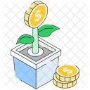 Investment Growth Money Plant Profit Icon