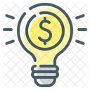 Light Bulb Investment Idea Idea Icon