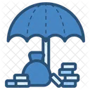 Blue Investment Insurance Protection Icon