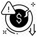 Investment Loss Money Loss Financial Loss Icon