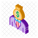 Investor Crowdfunding Business Icon