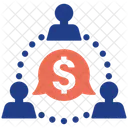 Money Chat Group Leader Management Icon