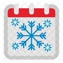 Nieve Copos Calendario Icono