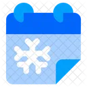 Invierno Calendario Nieve Icon