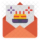 Invitation Card Birthday Icon