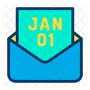 Email Invitation Newyear Icon