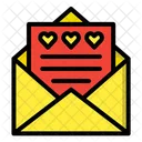 Invitation Letter Heart Icon