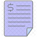 Invoice Lineal Color Icon Icon