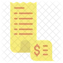 Invoice Bill Amount In Dollar Icon