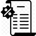 송장 청구서 할인 아이콘