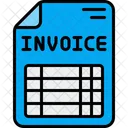 Invoice Bill Spreadsheet Icon