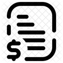 Invoice File Ticket Icon