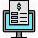 Invoice Paper Laptop Icon