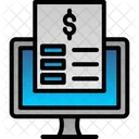 Invoice Paper Laptop Icon