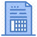 Invoice Data  Icon