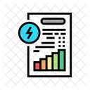 Invoice Electricity Growth Document  Icon