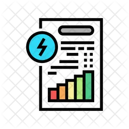 Invoice Electricity Growth Document  Icon