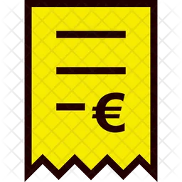 Invoice Euro  Icon