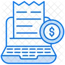 Invoice Generation Order Processing Payment Gateway Icon