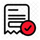 Invoice Approve Checking Icon