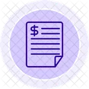 Invoice Line Icon Icon