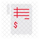 Invoice Fee Receipt Icon