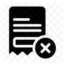 Invoice Reject Cancel Icon