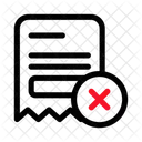 Invoice Reject Cancel Icon