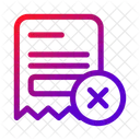 Invoice Reject Cancel Icon