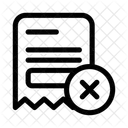 Invoice Reject Cancel Icon