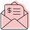 Invoice Mail Color Shadow Thinline Icon Icon