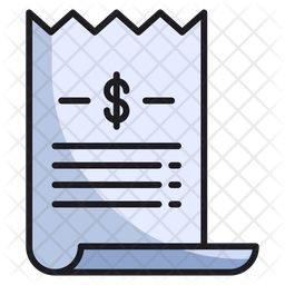Invoice Receipt Icon - Download in Colored Outline Style